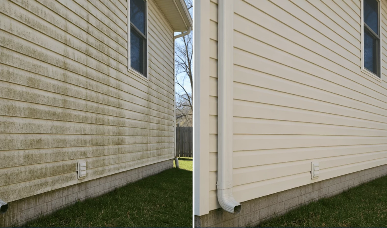 Person using the Pocket Hose wand to rinse an outdoor patio